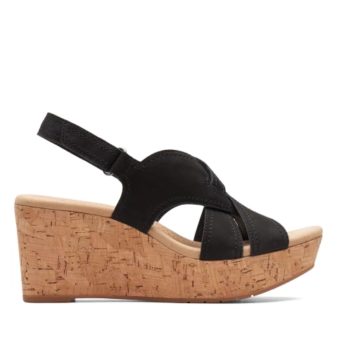 Clarks Reedly Shaina Wedge Sandal in Blue | Lyst