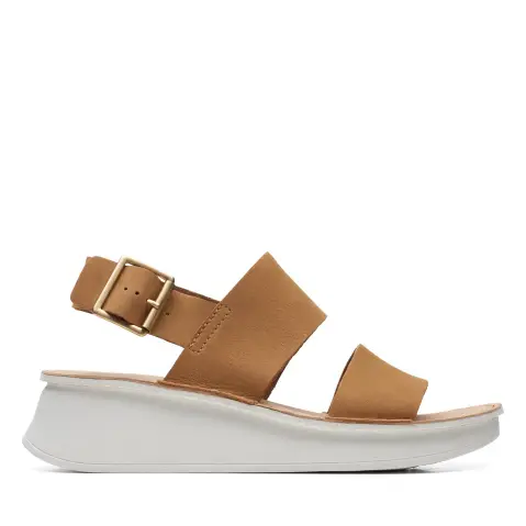 Clarks discount tan wedges