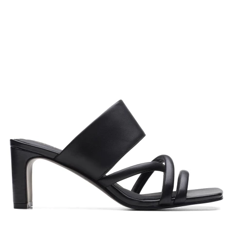 & Other Stories Leather Minimal Strappy Low Heel Sandals in Black | Lyst
