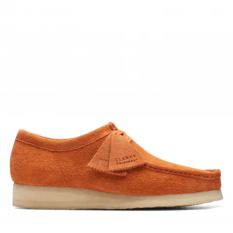 Orange 2025 clarks wallabees