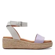Clarks leather store wedge sandals
