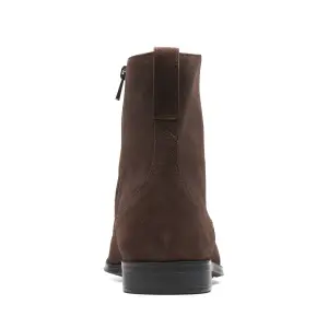 Buy Clarks Gilman Zip Dark Brown Suede for Men Online Clarks Shoes India