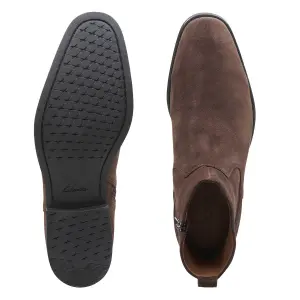 Buy Clarks Gilman Zip Dark Brown Suede for Men Online Clarks Shoes India