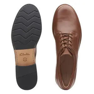 FRIDA DERBY DARK TAN LEA