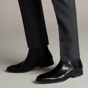 GILMAN ZIP BLACK LEATHER