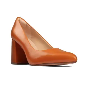 Clarks heels orange cheap