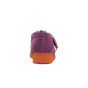 Clarks wallabee purple suede clearance