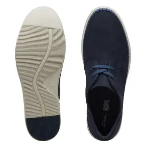 Clarks navy suede shoes store