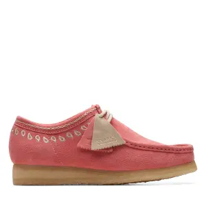 Pink clarks wallabees new arrivals