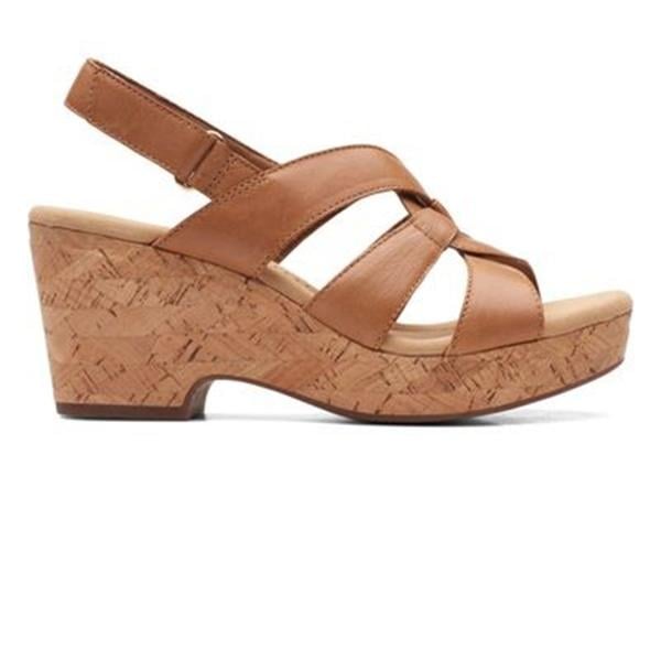 Clarks leather wedge sandals new arrivals