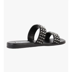 Black studded slide discount sandals