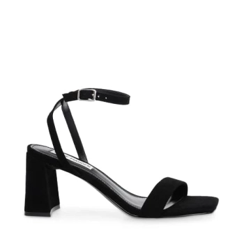 Block-heeled sandals - Black/Silver-coloured - Ladies | H&M IN