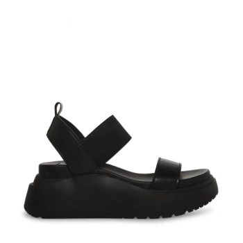 Steve madden black slip on online sandals