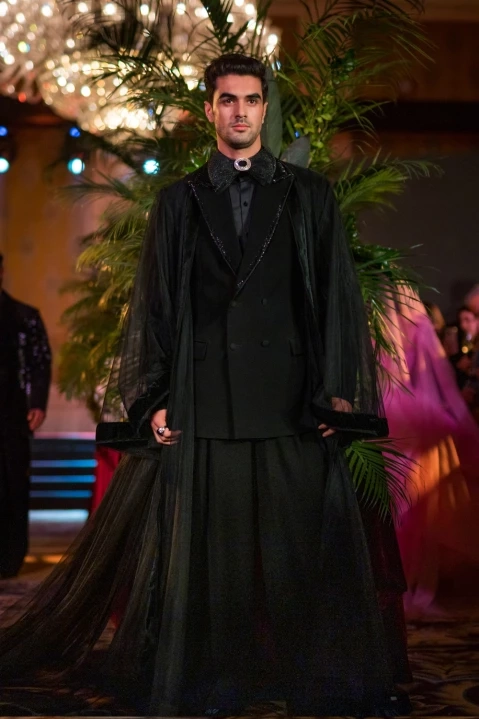 Manish malhotra top black gown