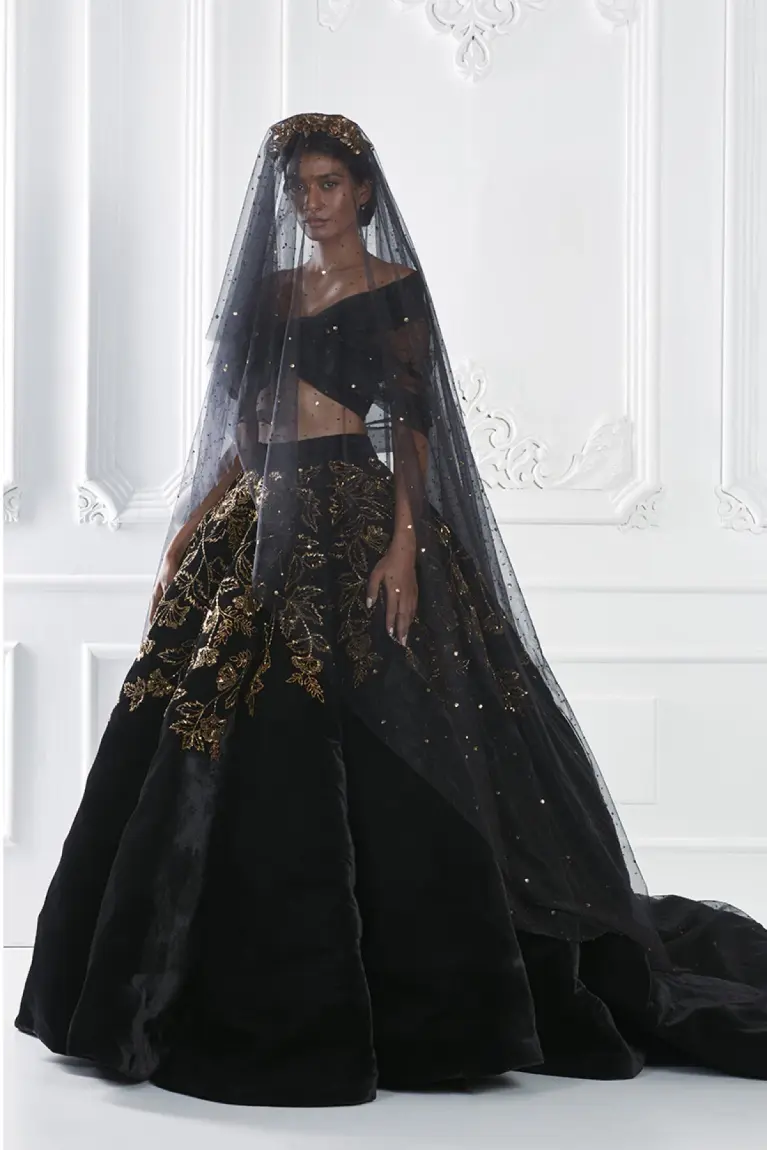 Manish malhotra black gown store