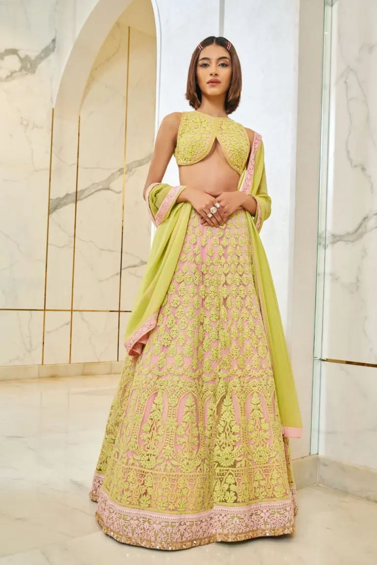 Multi Embroidered Lehenga Manish Malhotra