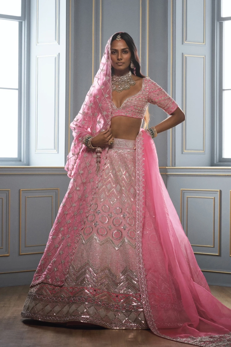 Pink Embroidered Lehenga Manish Malhotra