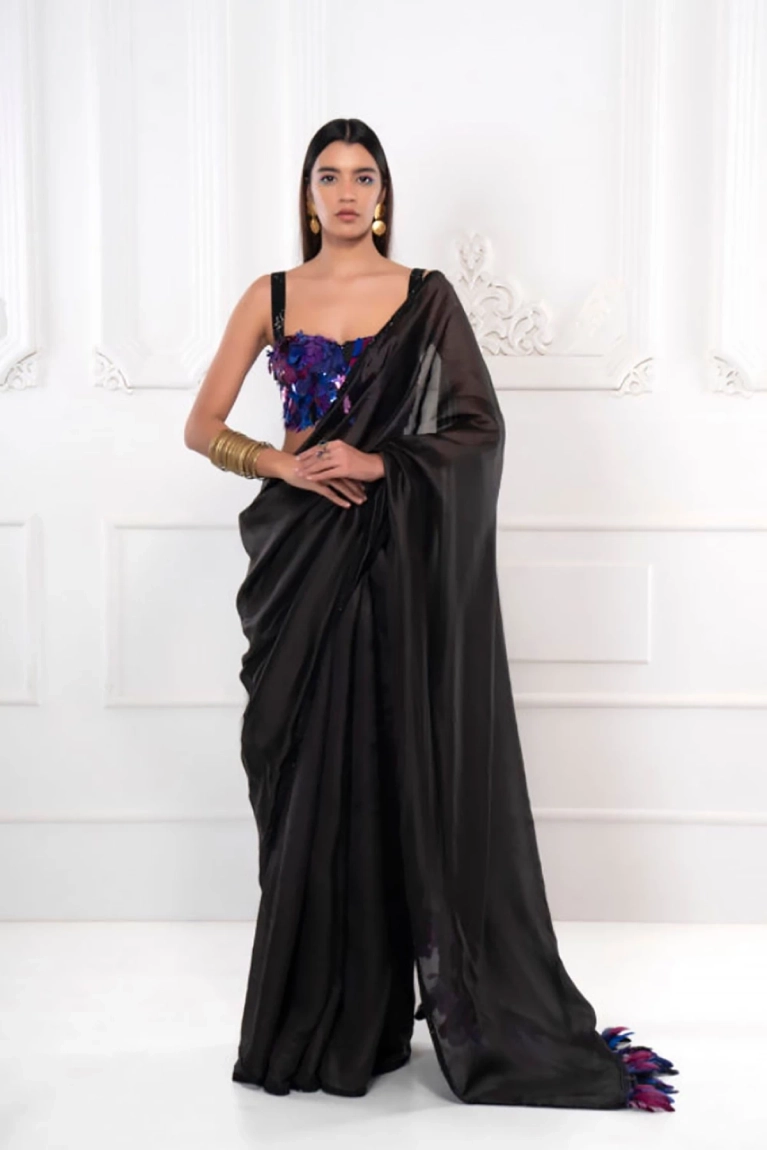 Manish malhotra black gown best sale