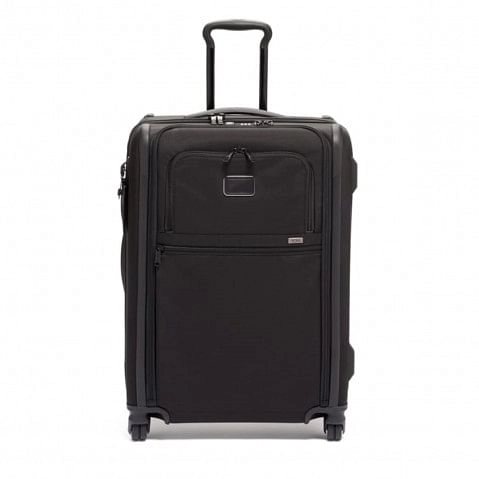 Short Trip Expandable 4 Wheeled Packing Case Checked Luggage Black
