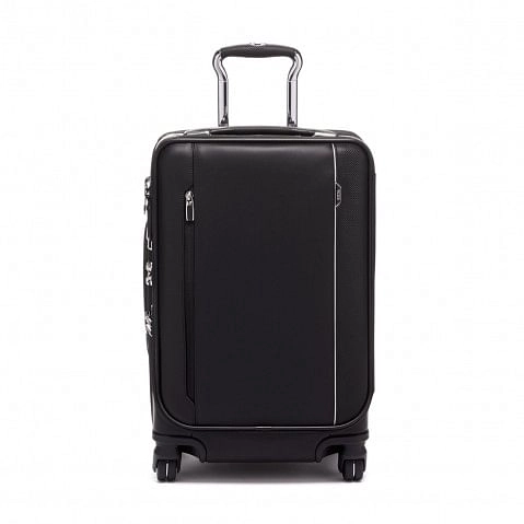 International Dual Access 4 Wheeled Carry-On Leather