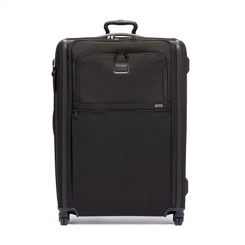 Extended Trip Expandable 4 Wheeled Packing Case Checked Luggage Black