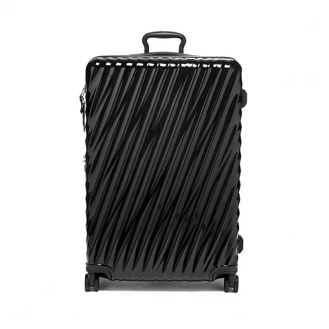 19 Degree Extended Trip Expandable 4 Wheeled Packing Case Checked Luggage Black