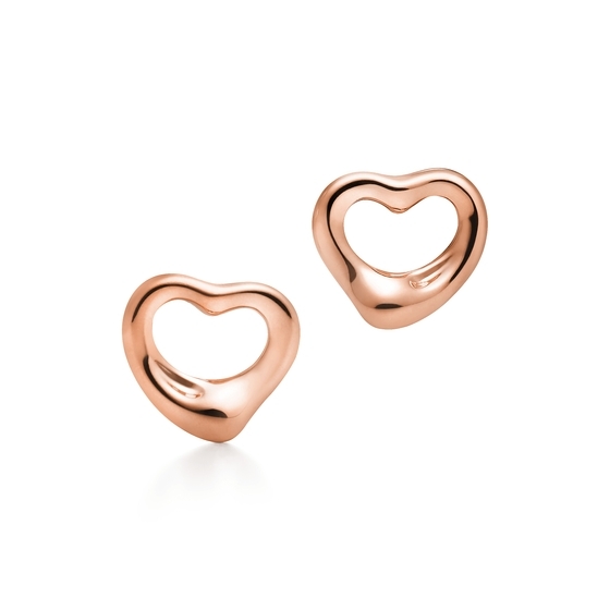 Elsa Peretti Platinum Diamond Heart Earrings - The Chelsea Bijouterie