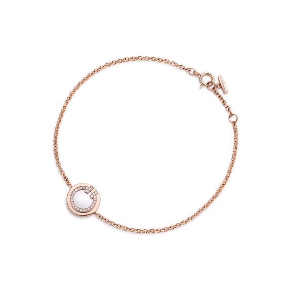 Diamond and Mother-of-pearl Circle Bracelet