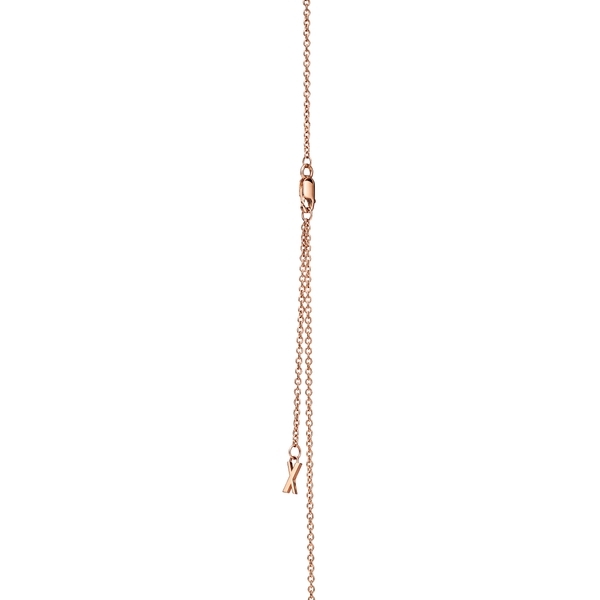 X Closed Circle Pendant in Rose Gold with Pavé Diamonds