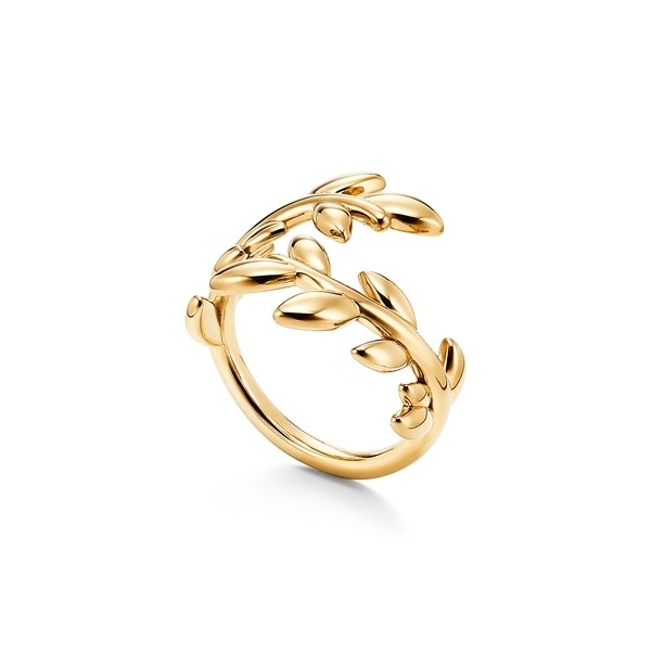 Olive Leaf Bypass Ring