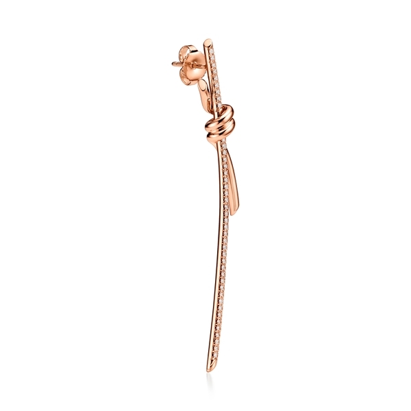 Drop Earrings in Rose Gold with Diamonds