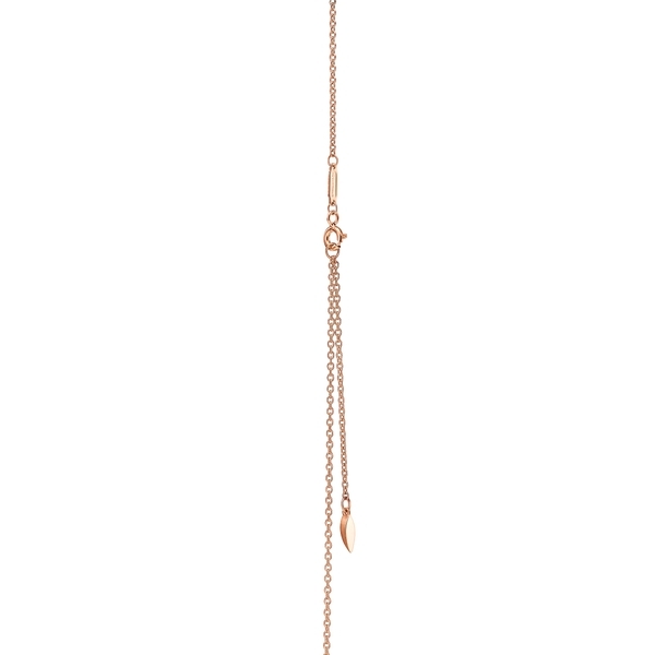 Vine East West Pendant in Rose Gold with Diamonds