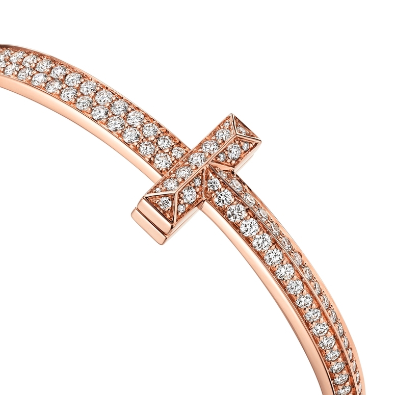 18K White Gold Diamond Italian Cuff Bracelet