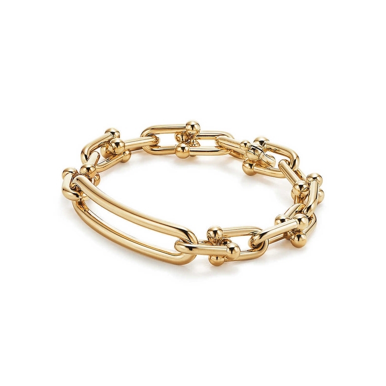 Christian Dior Couture Chain Link Bracelet Gold and Silver-Finish Brass |  DIOR