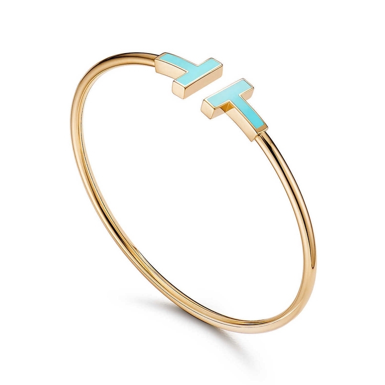 Tiffany “Wire Tiffany T” bracelet in white gold. - 6358036447381 - 58  Facettes