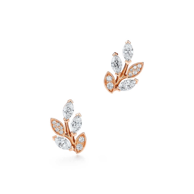 Rose gold ad earrings – House of Jhumkas