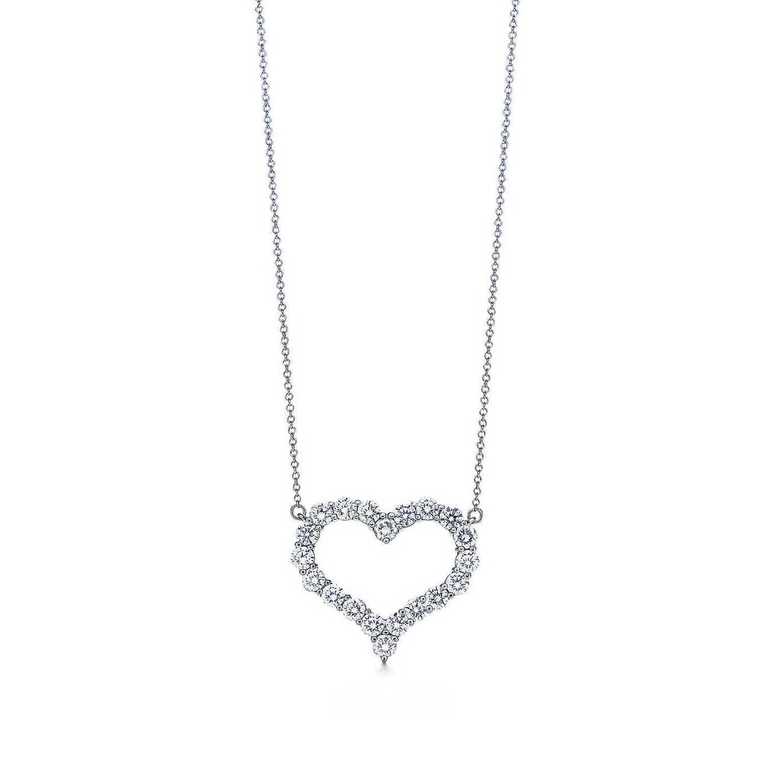 9ct White Gold Heart Shaped Channel Set Diamond Pendant – Shiels Jewellers