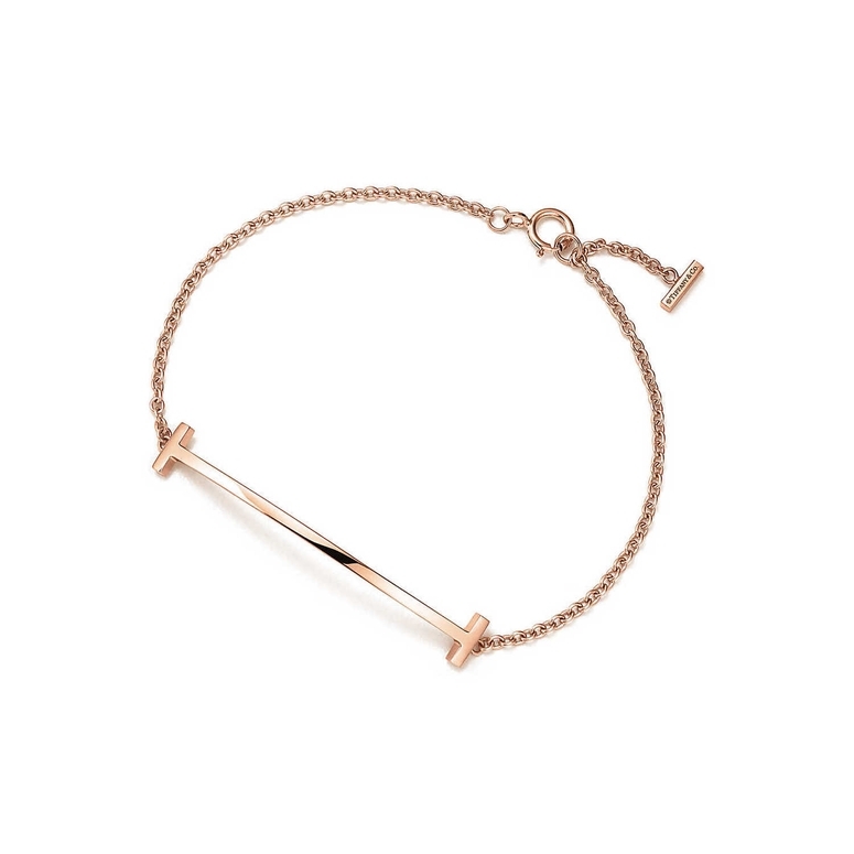 Tiffany & Co Sterling Silver Heart Tag Key Bracelet - Ruby Lane