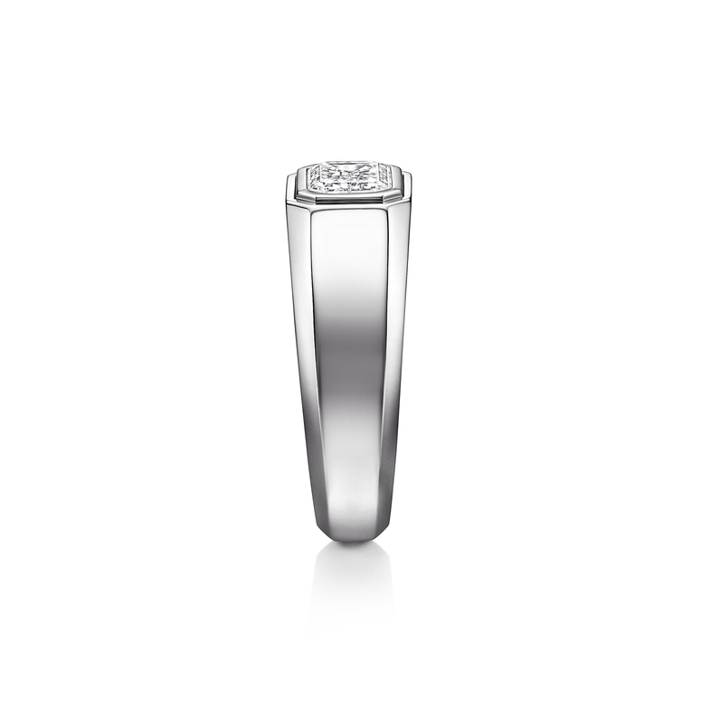 Buy Geometric Design Platinum Finger Ring For Men Online | ORRA