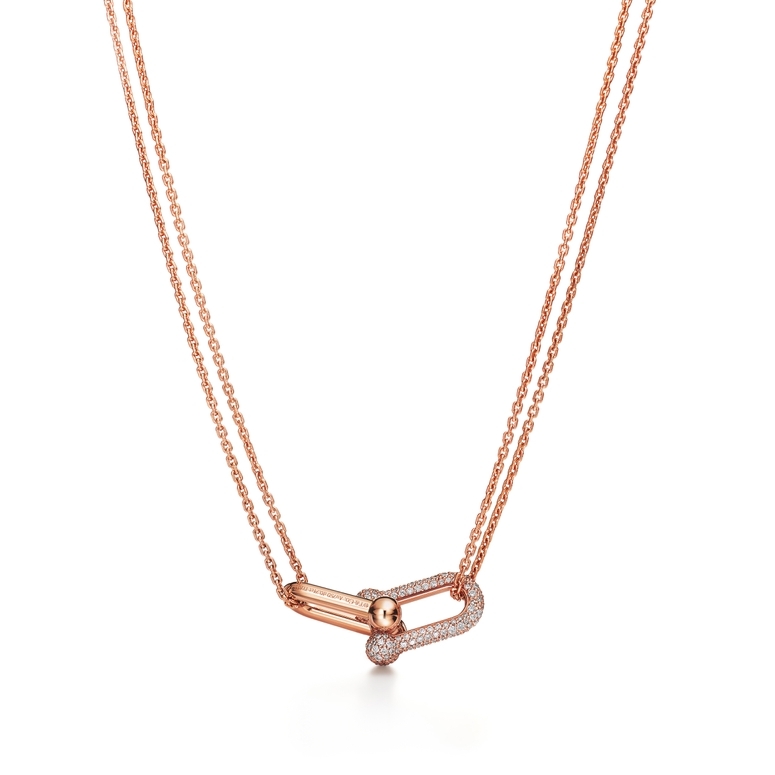 Tiffany & Company HardWare Graduated Diamond Link Necklace – Roxbury Jewelry