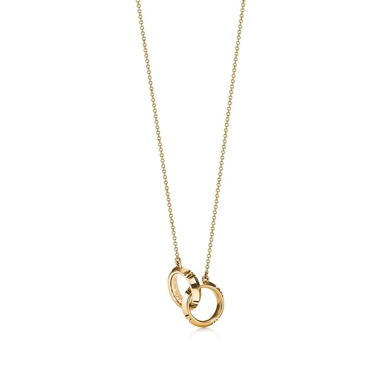 Tiffany & Co 1837 Interlocking Circles Pendant in Rose Gold Small 18kt | QD  Jewelry