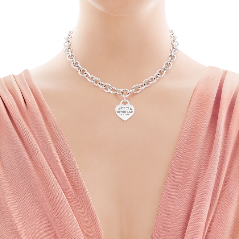 Tiffany & Co.Return to Love Heart Tag Key Pendant Necklace 4.6g 18k Rose  Gold750 | eBay