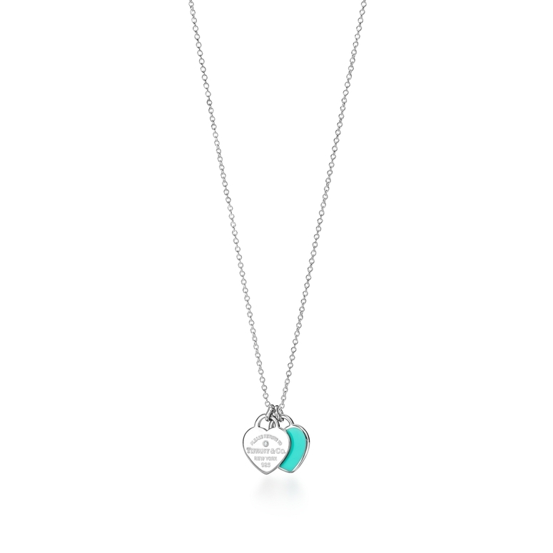 TIFFANY & Co. 18K Gold Platinum Etoile 5 Diamond Heart Pendant Necklace |  eBay