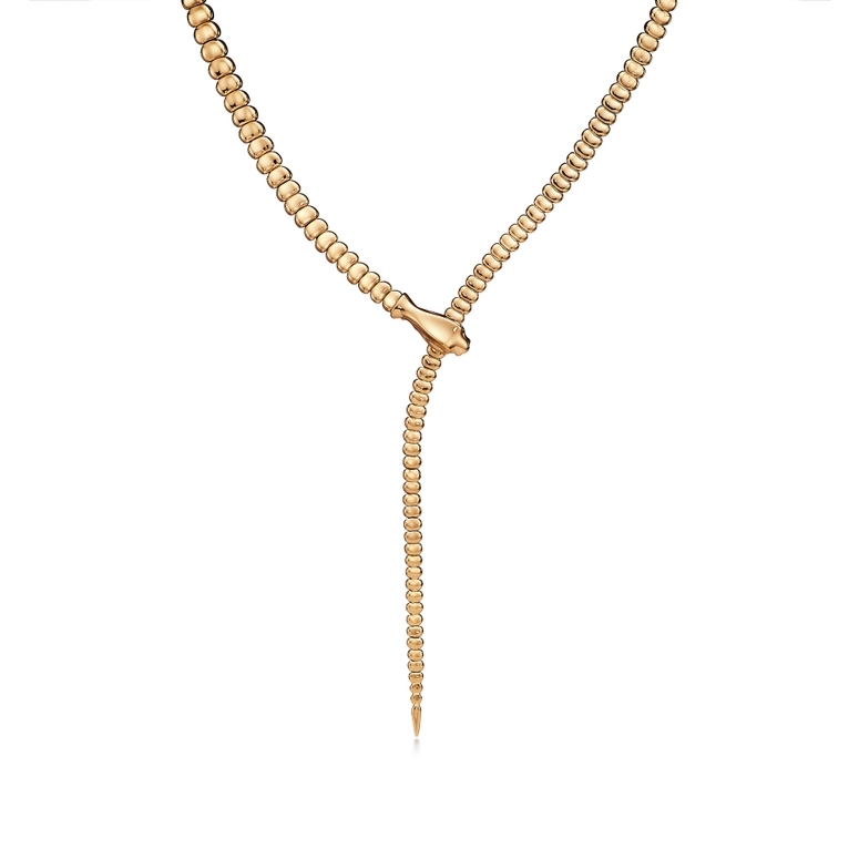 Thin snake necklace gold – Mockberg
