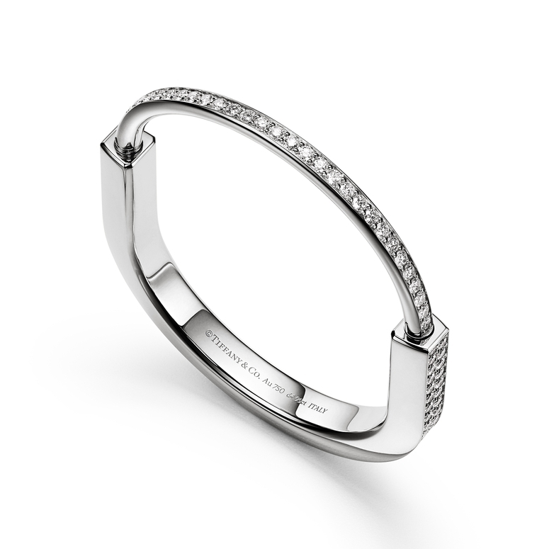 Tiffany lock bracelet with diamond | Tiffany and co bracelet, Tiffany  bracelet stack, Tiffany and co jewelry