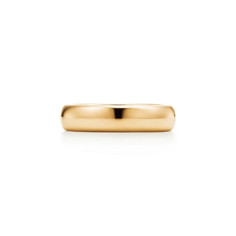 Ten Thousand Things | Cushion Cut Diamond 18k Yellow Gold Cigar Band Ring  at Voiage Jewelry