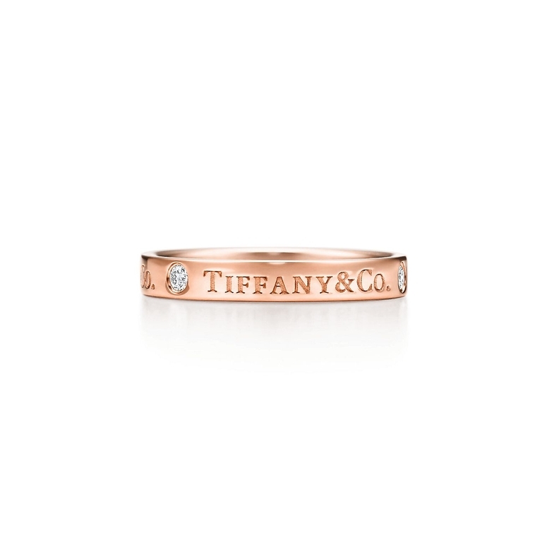 Tiffany T Wire Ring in Rose Gold with Diamonds and Mother-of-pearl | Tiffany  & Co.