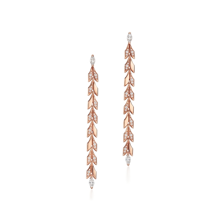 Diamond Circle Drop Earrings in Rose Gold - Gregory Jewellers
