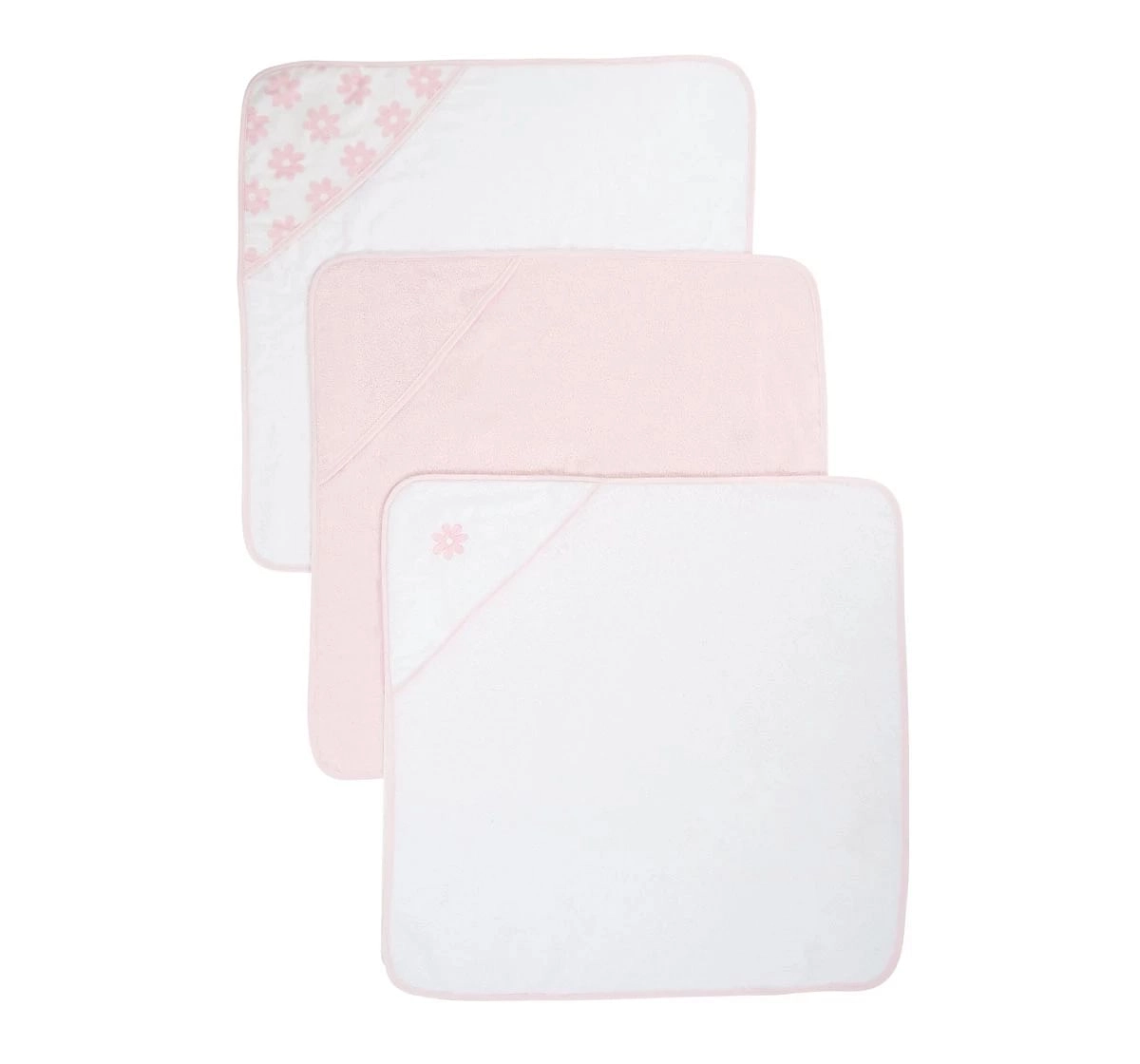 Mothercare Cuddle N Dry Baby Towel Pink Pack Of 3