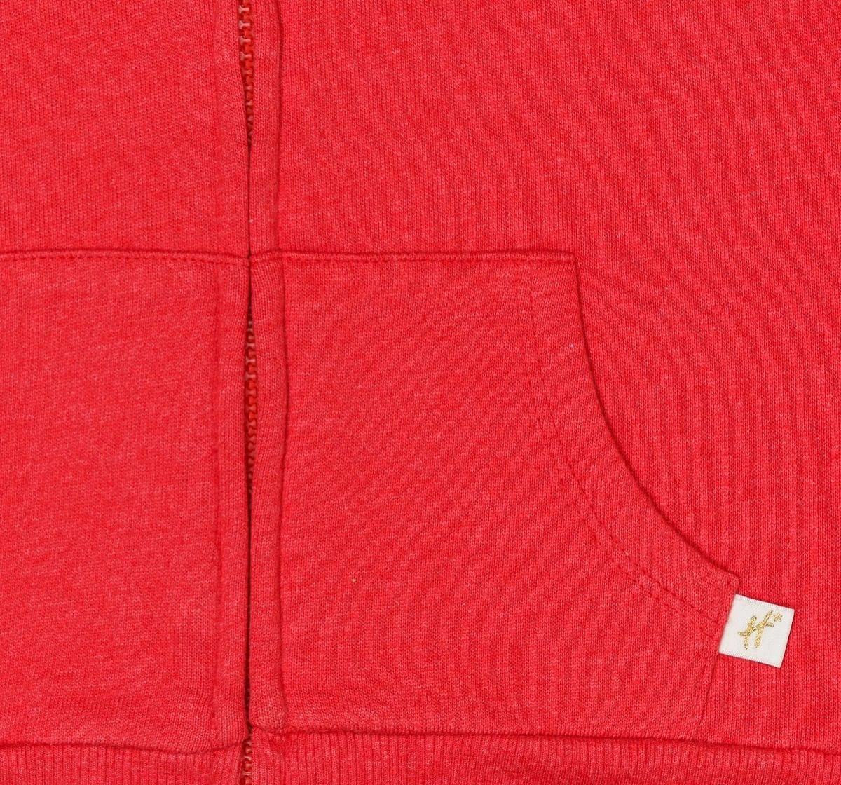 Boys Full Sleeve Sweatshirt Hooded Kangaroo Pocket-Red